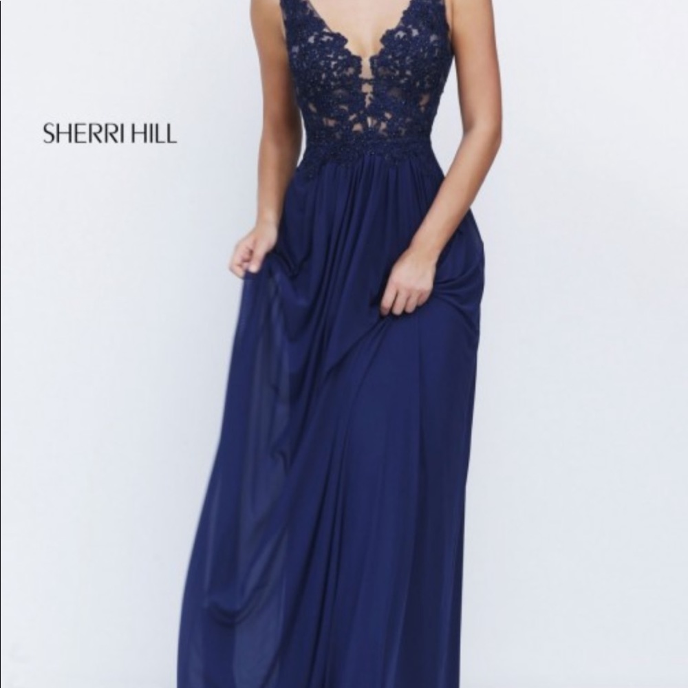 Sherri Hill 50255 Enticing Beaded Lace Dress View 2